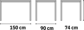 Masa Martin terasa, 150/90 cm, ratan sintetic