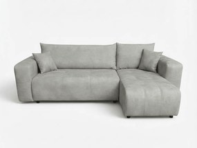 Coltar extensibil SORELA, gri deschis, reversibil + 2 pernute gratuite