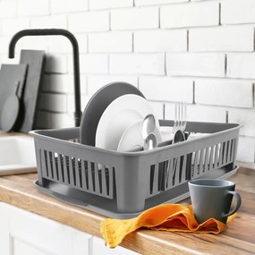 Scurgător de vase gri din plastic – Orion