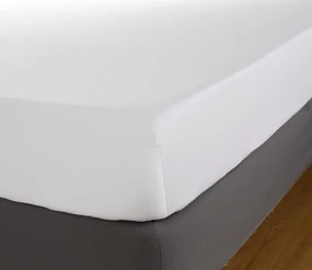 Cearceaf de pat cu elastic, 400TC - Alb
