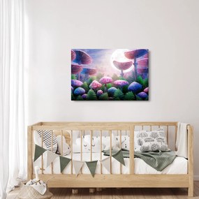 Tablou - Ciuperci sub lună plină (90x60 cm)