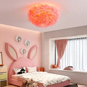 BRILAGI - Plafonieră FEATHER 3x E27/40W/230V Ø 50 cm, roz