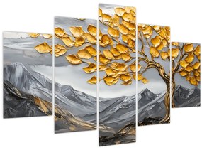 Tablou – Arbore cu frunze aurii (150x105 cm)
