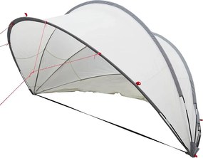 vidaXL Dom pentru piscină Manual Gri și Portocalie 405 x 405 x 192 cm