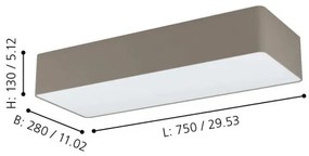 Eglo 99301 - Plafonieră POSADERRA 3xE27/28W/230V