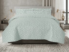 Cuvertura de pat STARS HEARTS, verde Dimensiune: 170 x 210 cm