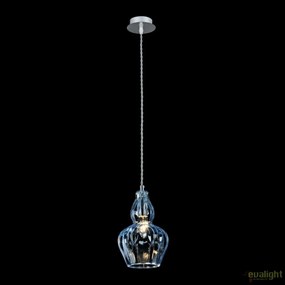 Pendul modern din sticla Eustoma, albastru deschis MYMOD238-PL-01-BL