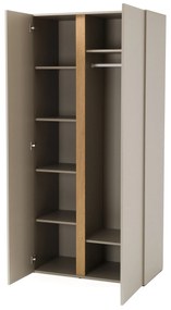 Dulap Azalio 90 cm - bej nisipiu / stejar uleiat