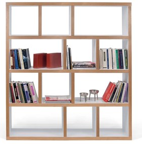 Bibliotecă albă/în culoare naturală 150x159 cm Berlin – TemaHome
