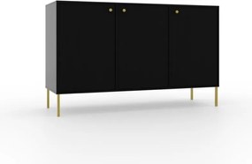 Comodă cu trei usi, 124x41x74cm, Tili System, ADRK Furniture (Culoare: Eucalipt / Eucalipt)