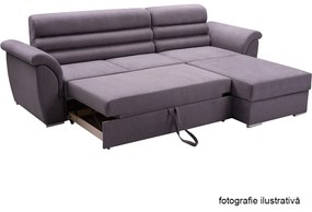 Set de canapea, ţesătură Queens maro, dreapta, FABO