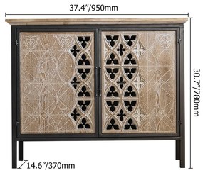 Bufet de bucatarie negru, lemn stil rustic DEPRIMO 17175 by Deprimo