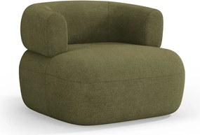 Fotoliu verde cu tapițerie din stofă bouclé Jenny – Micadoni Home