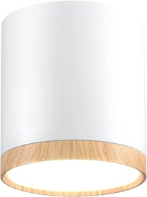 Candellux Tuba lampă de tavan 1x5 W alb-lemn 2273624