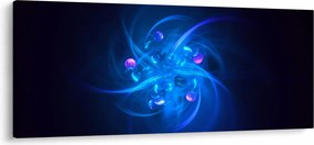 Tabloul modern cu abstracțiune albastră (120x50 cm)