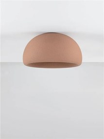 Lustra aplicata tavan cu textura granulata Davo 50cm, rosu caramiziu