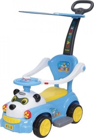 Masinuta copii si bebe NOVOKIDS™ Baby Panda Rider , Cu melodii si sunete, Maner de impins pentru parinti detasabil, Copertina de protectie