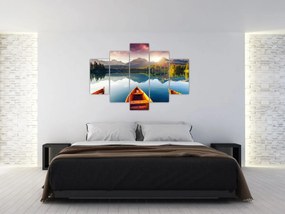 Tablou - Lac cu bărci (150x105 cm)