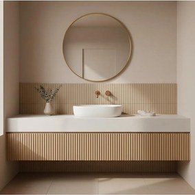 Baterie lavoar incastrata Rea Clif cupru periat