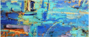 Tablou - pictură abstractă în ulei (120x50 cm)