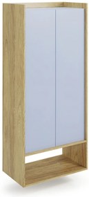 Dulap modular Mobius 2D natur/albastru – H179 cm
