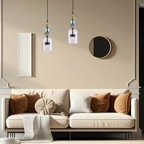 Lustră LED pe cablu ARTE LED/12W/230V d. 13 cm negru