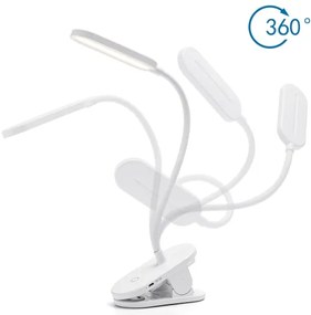 Lampă LED reîncărcabilă dimabilă de masă cu clemă Aigostar LED/2,5W/5V 1200mAh alb