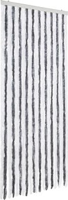 vidaXL Perdea pentru insecte, gri și alb, 90x220 cm, Chenille