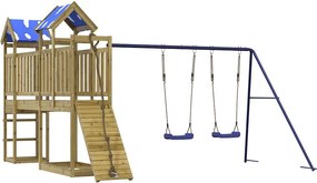 vidaXL Set de joacă pentru exterior, lemn de pin impregnat