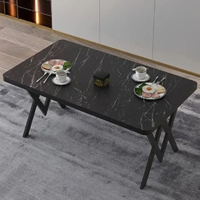 Masa bucatarie texturata, Negru, 110x70x75 cm, A0025