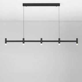 Lustra liniara cu 5 spoturi LED 2700K POETIC negru