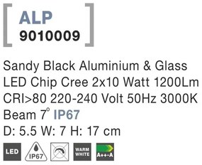 Aplica de perete LED iluminat exterior IP67 ALP up and down NVL-9010009