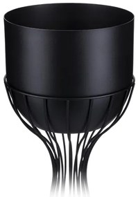 Ghiveci metalic de flori LOFT 68x20 cm negru