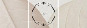 Tablou - Frunze texturate (cu ceas) (90x30 cm)