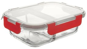 Orion Tavă de copt divizată cu capac din plastic,18 x 13,5 x 6 cm, 18 x 13,5 x 6 cm