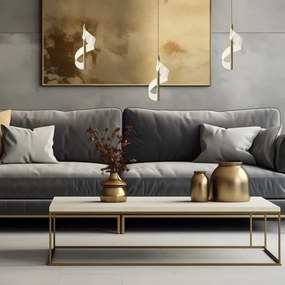 Lustră LED pe cablu LARGO LED/10W/230V auriu