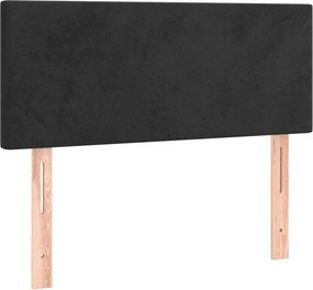 vidaXL Tăblie de pat, negru, 80x5x78/88 cm, catifea