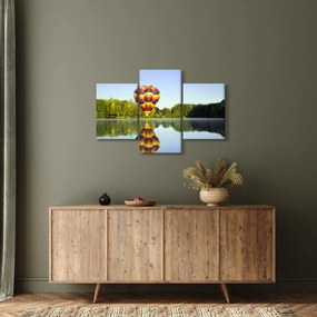 Tablou cu balon cu aer cald pe un lac (90x60 cm)