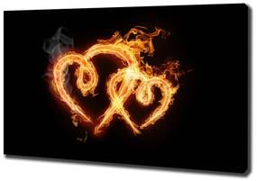 Tablou pe pânză canvas Inima de foc