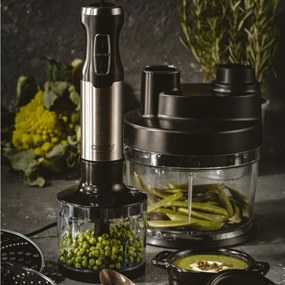 Robot de bucatarie 14 in 1 Camry CR 4623, 1600W, 2 l, Blender, Tocator, Accesorii, Turbo, Inox/Negru