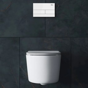 Clapeta pentru rezervor incastrat Rea T White