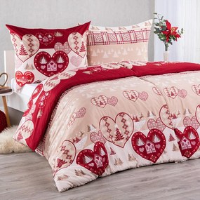 Lenjerie de pat din microfibră INIMĂ pat simplu