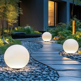 Lampă solară LED RGBW reglabilă, 5W/3,7V/3000K, IP54, Ø 30 cm