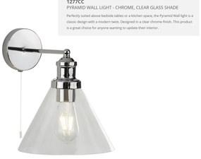 Aplica de perete design clasic Pyramid crom 1277CC SRT