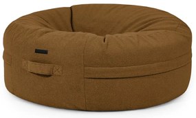 Fotoliu bean bag maro cu tapițerie din țesătură bouclé Roll 135 – SLOWDOWN