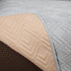 Cuverturi cu brațe CRYSTAL gri fotoliu triplu - șezut 170 cm