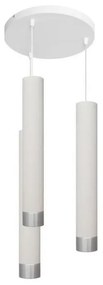 Lustr LED TUBA 3xGU10/4,8W/230V alb/luciu crom