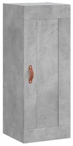 830480 vidaXL Dulap de perete, gri beton, 34,5x34x90 cm, lemn prelucrat