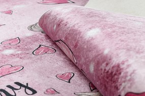 BAMBINO 2185 covor lavabil Balerina, pisicuta pentru copii anti-alunecare roz - SECUNDAR-COTATI PRODUSUL