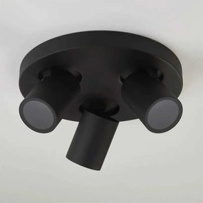Plafoniera baie cu 3 spoturi directionabile Selene, negru